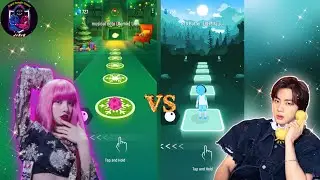 Blackpink-(Lalisa) VS Bts- (Butter)_in tiles hop edm rush game play-jxbxg