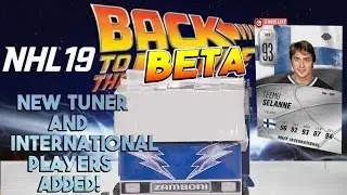 NHL 19 GOING BACK TO THE BETA TUNER! New International Player Cards in HUT!
