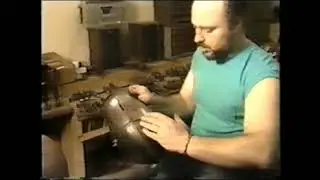 Circa 1988 Valerius making an Armet