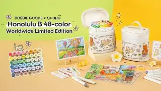 Ohuhu x Bobbie Goods Honolulu B 48 Colors Dual Tips Alcohol Art Markers