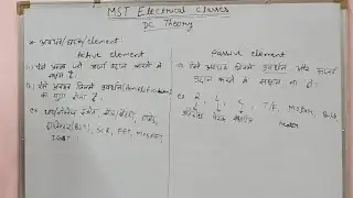 Active & passive elements (DC theory)