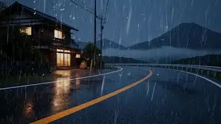 Deep Sleep Instantly with Heavy Rain on Metal Roof and Low Thunder Rolling All Night