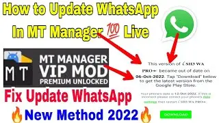 How to update SH3,FM,Yo WhatsApp from MT Manager/APK mod Mt manager fix