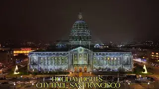 SF City Hall Light Show (4K) DRONE FOOTAGE #sanfrancisco4k #drone #youtube #holidaylighting