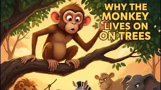 Why The Monkey Lives In The Trees | African Animal Folktale with Moral