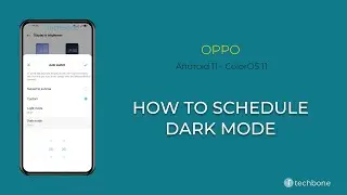How to Schedule Dark mode - Oppo [Android 11 - ColorOS 11]