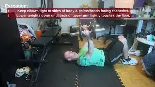 2DB Close Grip Floor Press | Exercise Demo