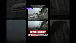 Video shows a man driving on the wrong side, Ⱥbusing drivers blocking his path