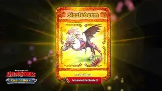 New Seasonal Premium Dragon Sizzlederm Max Level 180 Titan - Dragons : Rise of Berk