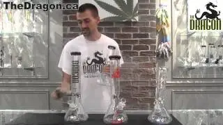 Four Styles of The Dragon Brand Bongs - perfect for any kind of smoker