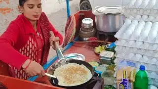 Anda Omelette recipe Street food | bread Omelette recipe in hindi | Egg Omelette recipe Indian | 