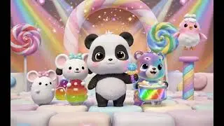 Panda Reli & Friends Candy Dance Show | Cute Baby Panda Cartoon for Kids