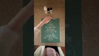 Bunny Tree Folk Art Transfer Technique, Cottage-core Art, Slow Living, Artist Vlog, #shorts