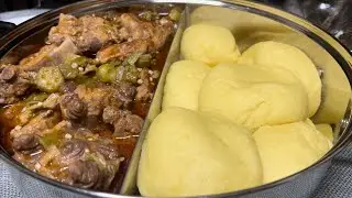REPAS AFRICAIN : cuisine avec moi les QUEUES DE BOEUF,COTES de porc et GOMBO