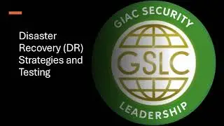 Disaster recovery DR Strategies and Testing