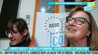 A CiaoComo di mattina Lorenzo Chiussi e Antonella Dominioni, volontari Croce Azzurra Como