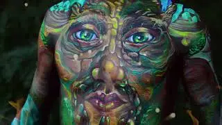 Awakening, a forest bodypainting video