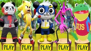 Tag wirh Ryan vs Sonic Dash - Super Panda Gus Combo Panda vs Movie Super Sonic Zaz Mod Gameplay