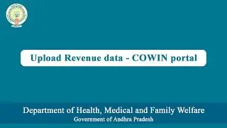 Upload Revenue data - COWIN portal | User Manual
