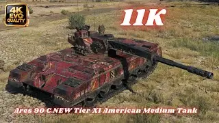 Ares 90 C  NEW Tier XI American Medium Tank 11K Damage 8 Kills World of Tanks