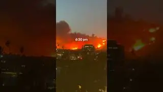 TIMELAPSE FOOTAGE OF THE LA FIRE!🔥😨#shorts