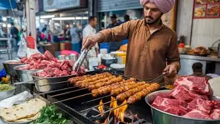 Hidden Street Food Hunt in Peshawar | Peshawari Zafarani Beef Kabab Recipe | Pakistani Street Food