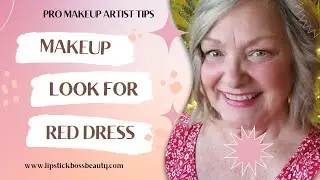 PERFECT MAKEUP FOR RED DRESS: RED LIPSTICK + METALLIC EYE (40+ 50+ 60+)