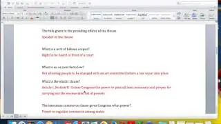US Constitution Study Guide Video