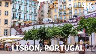 [4k] Evening Walking Tour in Lisbon | The city of Seven Hills