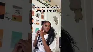 🙌Tribal Layered Braids Tutorial😍Do Y'all Like The Final Look?🧐#braidstyles #braidstutorial #shorts