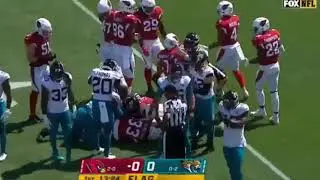 penalty flag HITS football on punt (1 in a million chance)