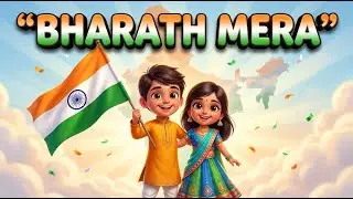 BHARATH MERA | Patriotic Song for Kids | Hindi Rhyme | Republic Day & Independence Day