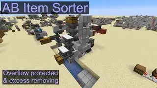 Overflow protected and excess removing AB Item Filter - Minecraft Redstone