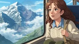 A Peaceful Train Journey Through Mountains & Ocean 🚄✨ | Ghibli-Style Animation Short Film