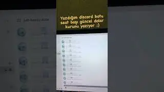 Anlık Döviz Kurunu Bildiren Discord Botu #shorts