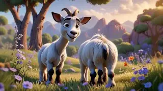 Three Curious Goats Climb the Hill | Goat Counting Song for Kids | Fun Farm Animal Rhyme with Action