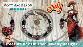 Gilded Glamour Potomac Beads Finished Jewelry | July Best Bead Box Treasure Edition
