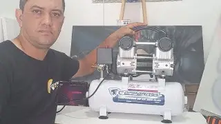 Compressor Sem Oleo COMPBRASIL 8l