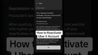 How to Reactivate uber X account #uberx#uber#uberdriver#reactivate#uberxl