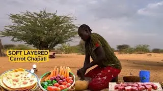 How to Make Soft Layered Carrot Chapati & Delicious Beef Stew 🍲🥕 | Authentic African Village Recipe
