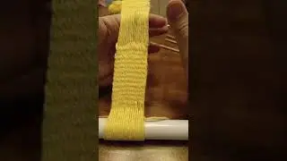 Sprang Weaving 4- closing the weaving