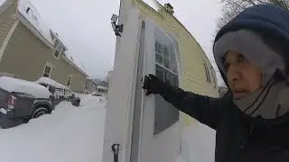 my son and Daughter help me clean up snow 2026