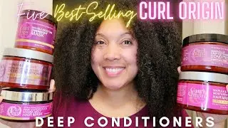 TRYING 5 *BEST-SELLING* CURL ORIGIN DEEP CONDITIONERS ON WASH DAY | Ashkins Curls