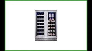 Phiestina 24 Inch Built In Dual Zone Wine and Beverage Cooler with French Door Review