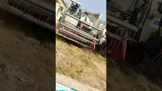 combine harvester machine lifting testing || #automobile #farming #farmequipment #farmer