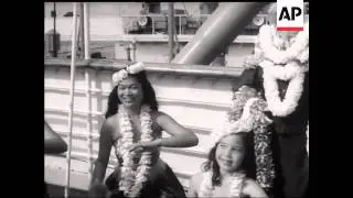 TRUMAN AND FAMILY ARRIVE - HAWAII - NO SOUND