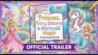 Princess, Fairy, Unicorn & Mermaid Magic Coloring Book | Official Trailer &ndash; LAQ Intl Publishers