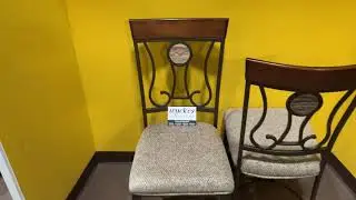 Acme 70642 Barrie Wood & Metal Padded Seat Dining Chair Wyckes Furniture