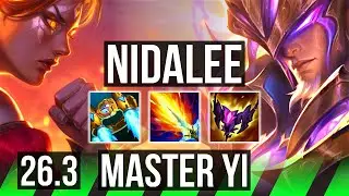 NIDALEE vs MASTER YI (JGL) | Good KDA: 15/1/8 | KR Master | 26.3
