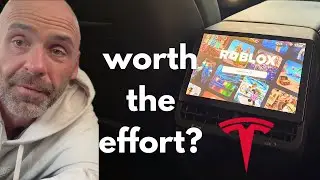 Порадует ли это детей? Установка развлекательной системы на задний экран Tesla Model 3/Y!